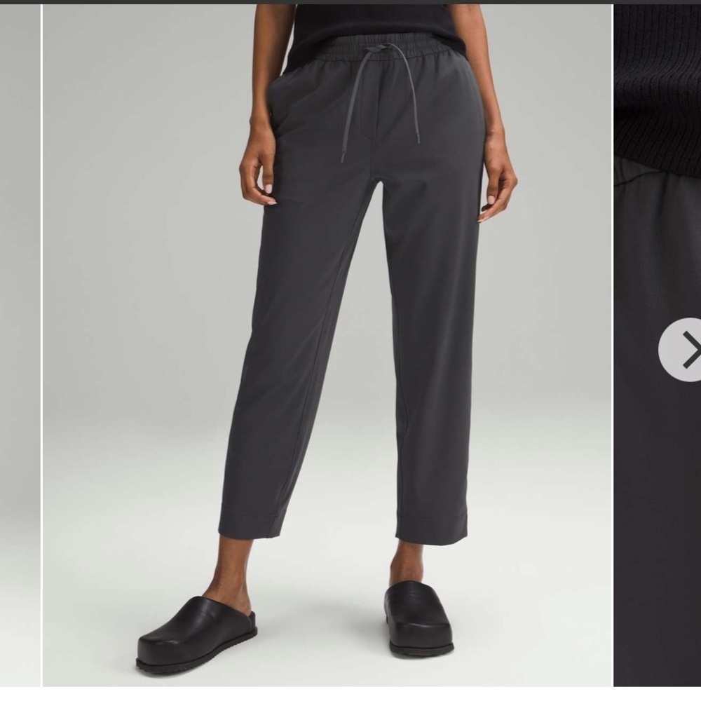 Lululemon Tapered-Leg Mid-Rise Pant 7/8 Length *Luxtreme size large black